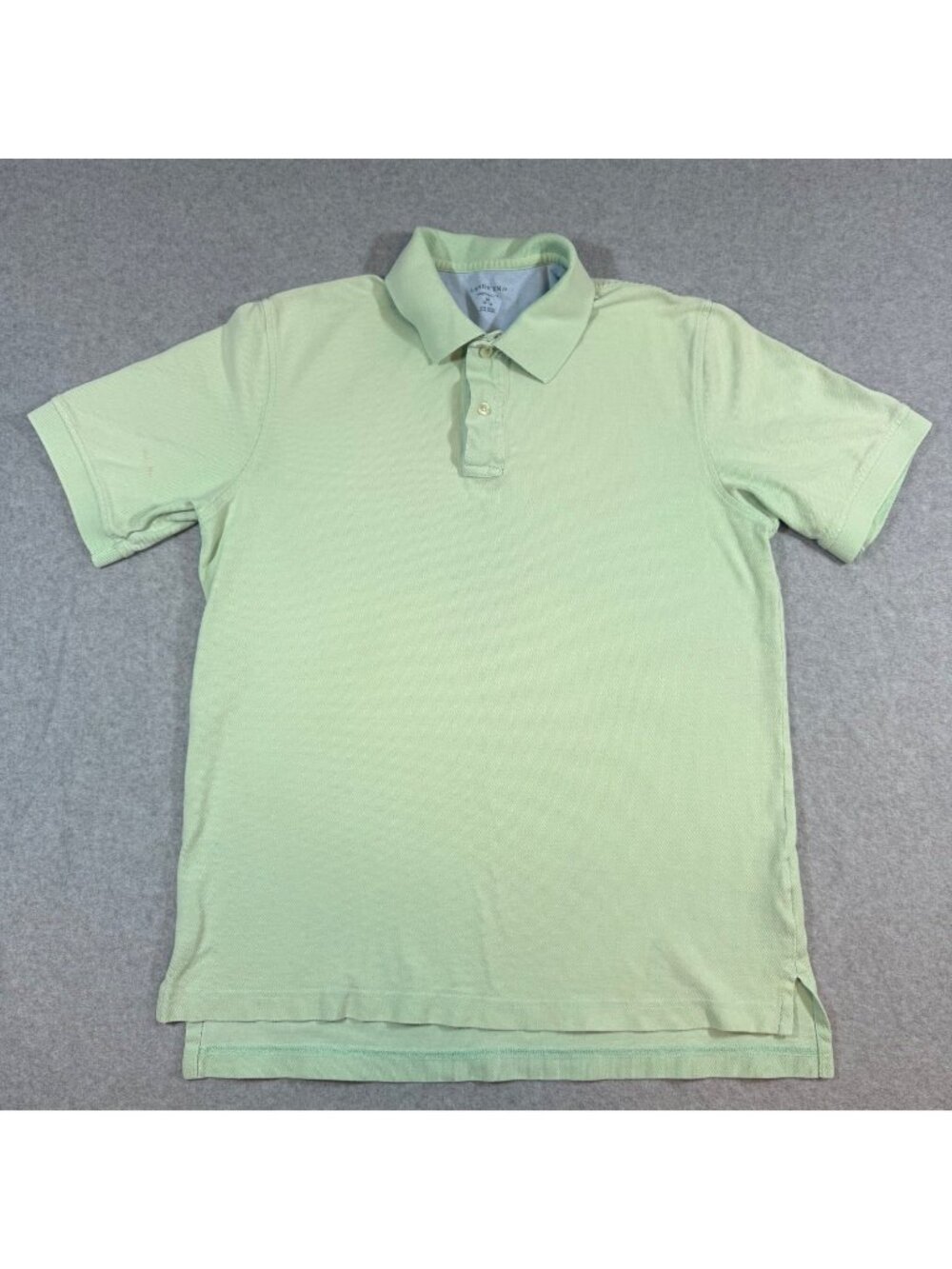 Lands’ End Men’s Medium Mint Green Polo Shirt Traditional Fit 100% Cotton Short